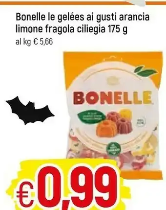 Le gelées ai gusti arancia limone fragola ciliegia