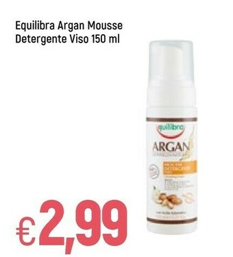 Famila Equilbra argan mousse detergente viso offerta