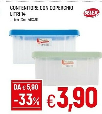 Famila Selex contenitore con coperchio litri 14 offerta