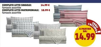 Completto letto singolo