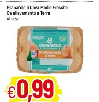 Famila 6 uova fresche da allevamento a terra offerta