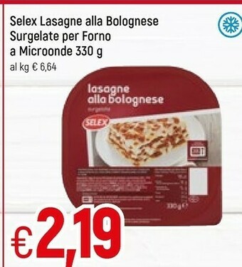 Famila Lasagne alla bolognese surgelate per forno a microonde 330 g offerta