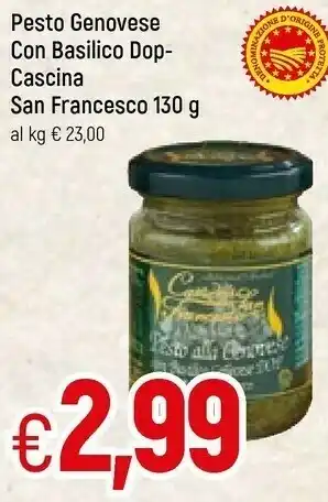 Famila Cascina san francesco pesto genovese con basilico dop offerta