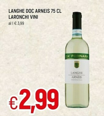 Famila Laronchi vini langhe doc arneis offerta