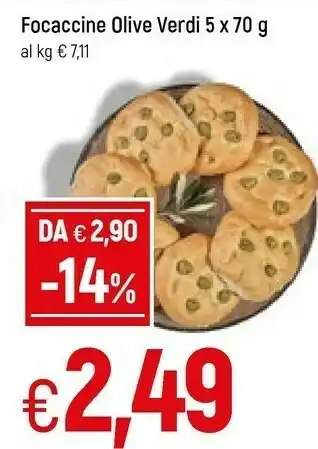 Galassia Focaccine olive verdi offerta