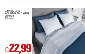 Galassia Completo letto matrimoniale in flanella offerta