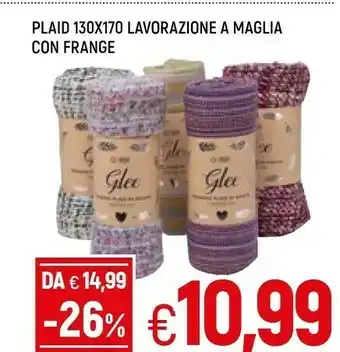 Galassia Plaid lavorazione a maglia con frange offerta