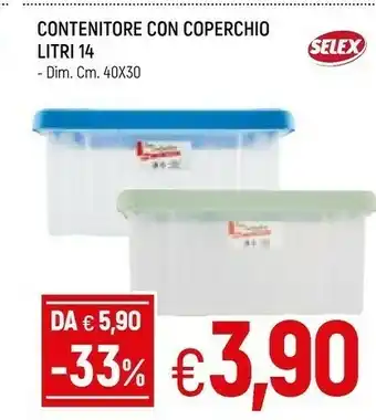Galassia Selex contenitore con coperchio litri 14 offerta