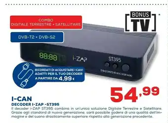 Euronics I-can decoder i-zap - st395 offerta
