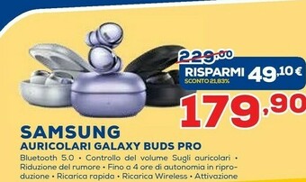 Euronics Cuffie auricolari wireless galaxy buds pro phantom violet offerta