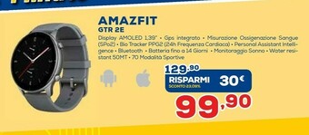 Euronics Gtr 2e 3,53 cm (1.39") 46 mm amoled grigio gps (satellitare) offerta