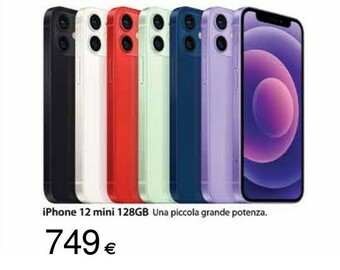 Euronics Iphone 12 mini 128gb - blu offerta