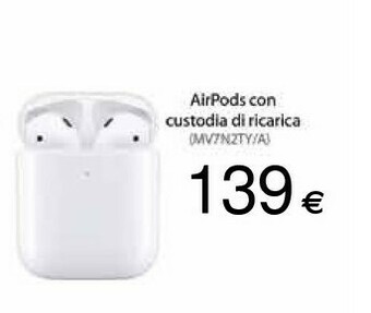 Euronics Airpods con custodia di ricarica offerta