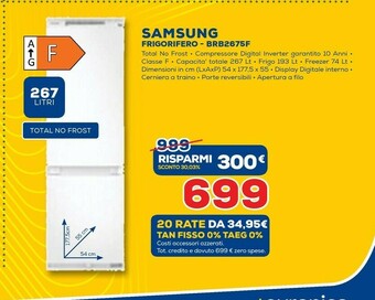 Euronics Samsung frigorifero brb2675f offerta