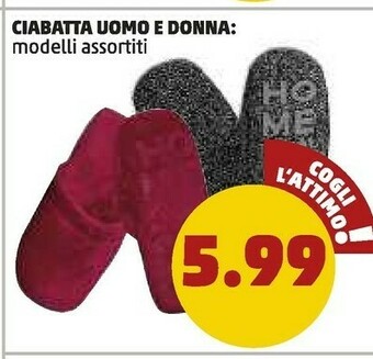 PENNY Ciabatta uomo e donna offerta
