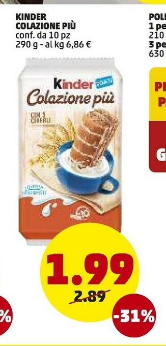 PENNY Kinder colazione più 290 g(ml) offerta