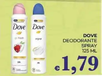 Pilato DOVE DEODORANTE SPRAY 125 ML offerta