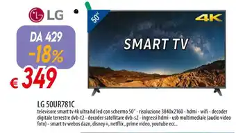 Galassia LG 50UR781C offerta