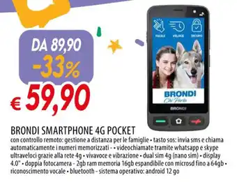 Galassia BRONDI SMARTPHONE 4G POCKET offerta