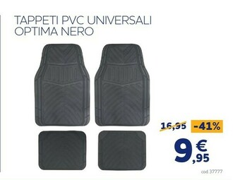 Tappeti pvc universali optima nero