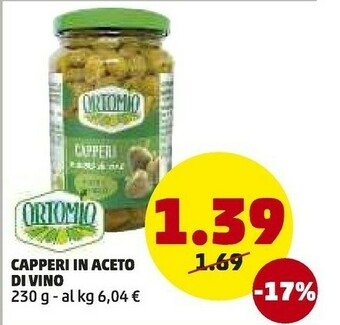PENNY Ortomio capperi in aceto di vino offerta