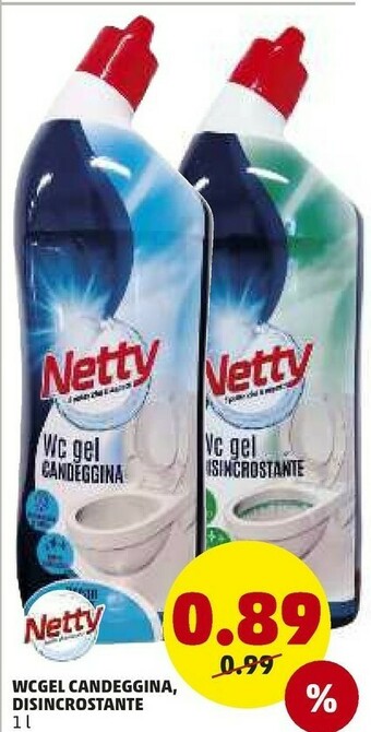 PENNY Netty wc gel candeggina offerta