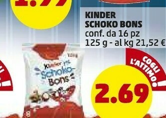 PENNY Kinder schoko-bons 125 g(ml) offerta
