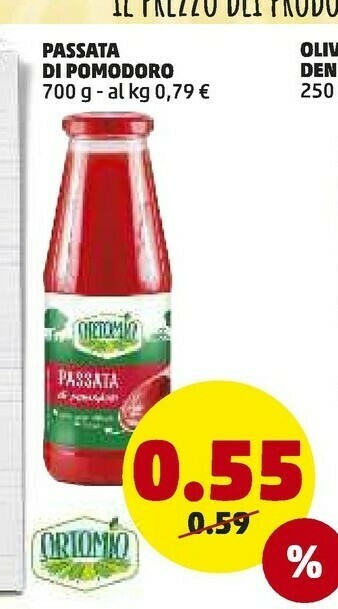 PENNY Ortomio passata di pomodoro offerta