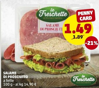 PENNY Salame di prosciutto 100 g(ml) offerta
