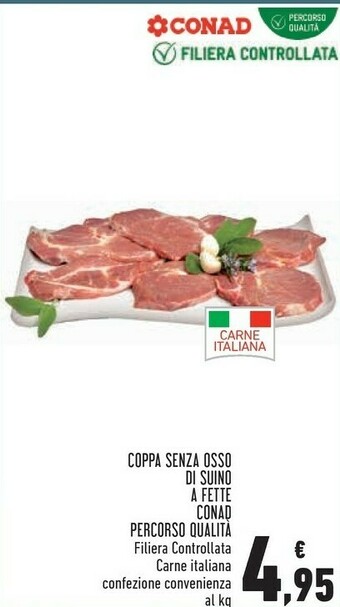 Conad Coppa senza osso di suino a fette offerta