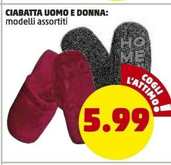 PENNY Ciabatta uomo e donna offerta