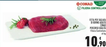 Conad Fetta per tagliata di bovino adulto offerta