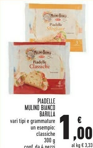 Conad Piadelle classiche 300 g(ml) offerta