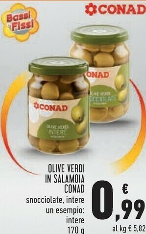 Conad Olive verdi in salamoia offerta