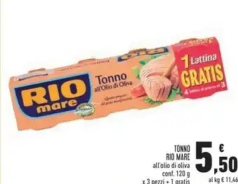 Conad Tonno all'olio di oliva 120 g(ml) offerta