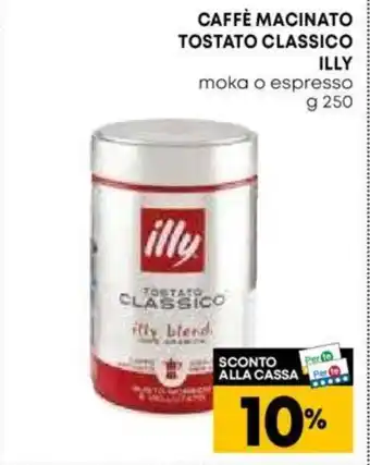 Panorama CAFFÈ MACINATO TOSTATO CLASSICO ILLY moka o espresso g 250 offerta