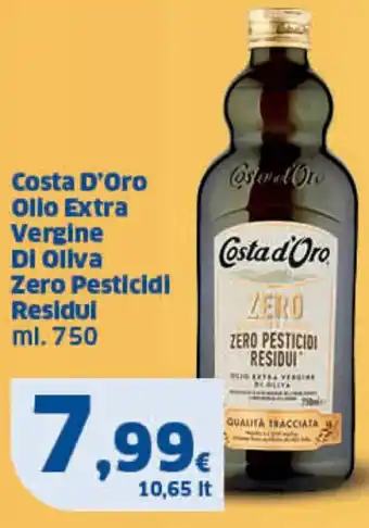 Sigma Costa D'Oro Olio Extra Vergine Di Oliva Zero Pesticidi Residul ml.750 offerta