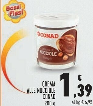 Conad Conad - crema alle nocciole 200 g(ml) offerta