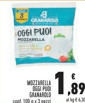 Conad Superstore Oggi puoi mozzarella 300 g(ml) offerta