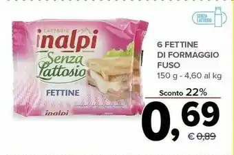 Todis 6 fettine di formaggio fuso offerta