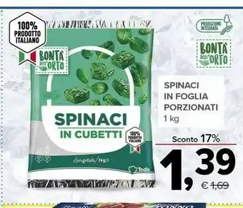 Todis Spinaci in cubetti offerta