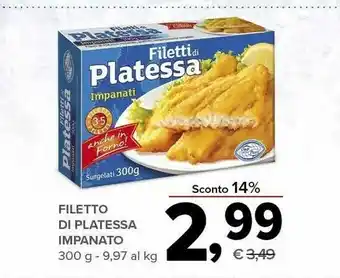 Todis Filetto di platesa impanato offerta