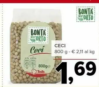 Todis Ceci 800g offerta
