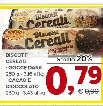 Todis I tesori del forno - biscotti cereali con cioccolato e cacao 230 g(ml) offerta