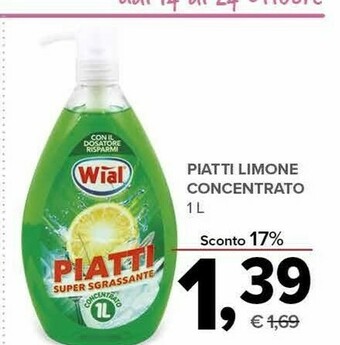 Todis Wial piatti limone concentrato 1000 ml offerta