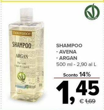 Todis Nouvance shampoo avena 500 ml offerta