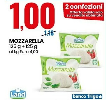 Eurospin Land mozzarella offerta