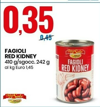 Eurospin Fagioli red kidney 410 g(ml) offerta