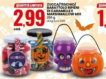 Eurospin Zucca di caramelle marshmallow mix offerta