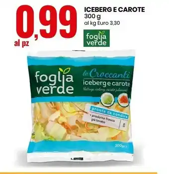 Eurospin Iceberg e carote offerta
